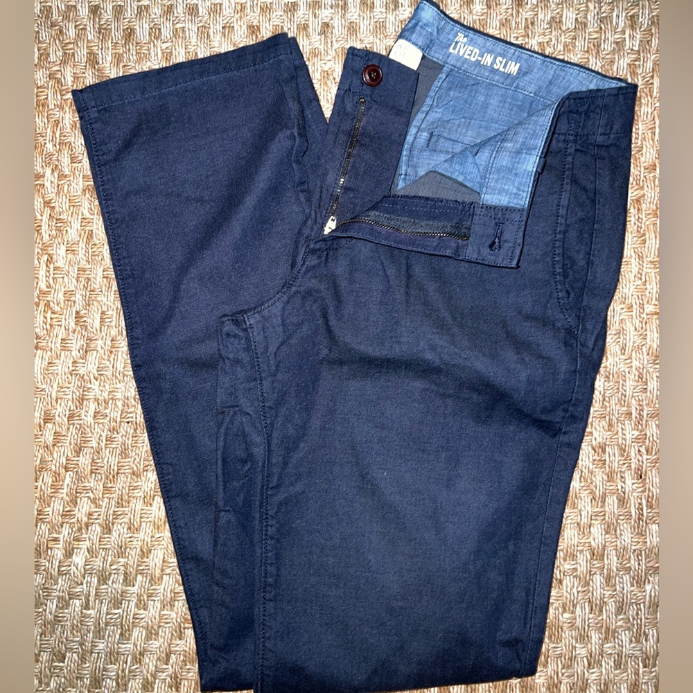 Men's straight Fit Navy Chinos